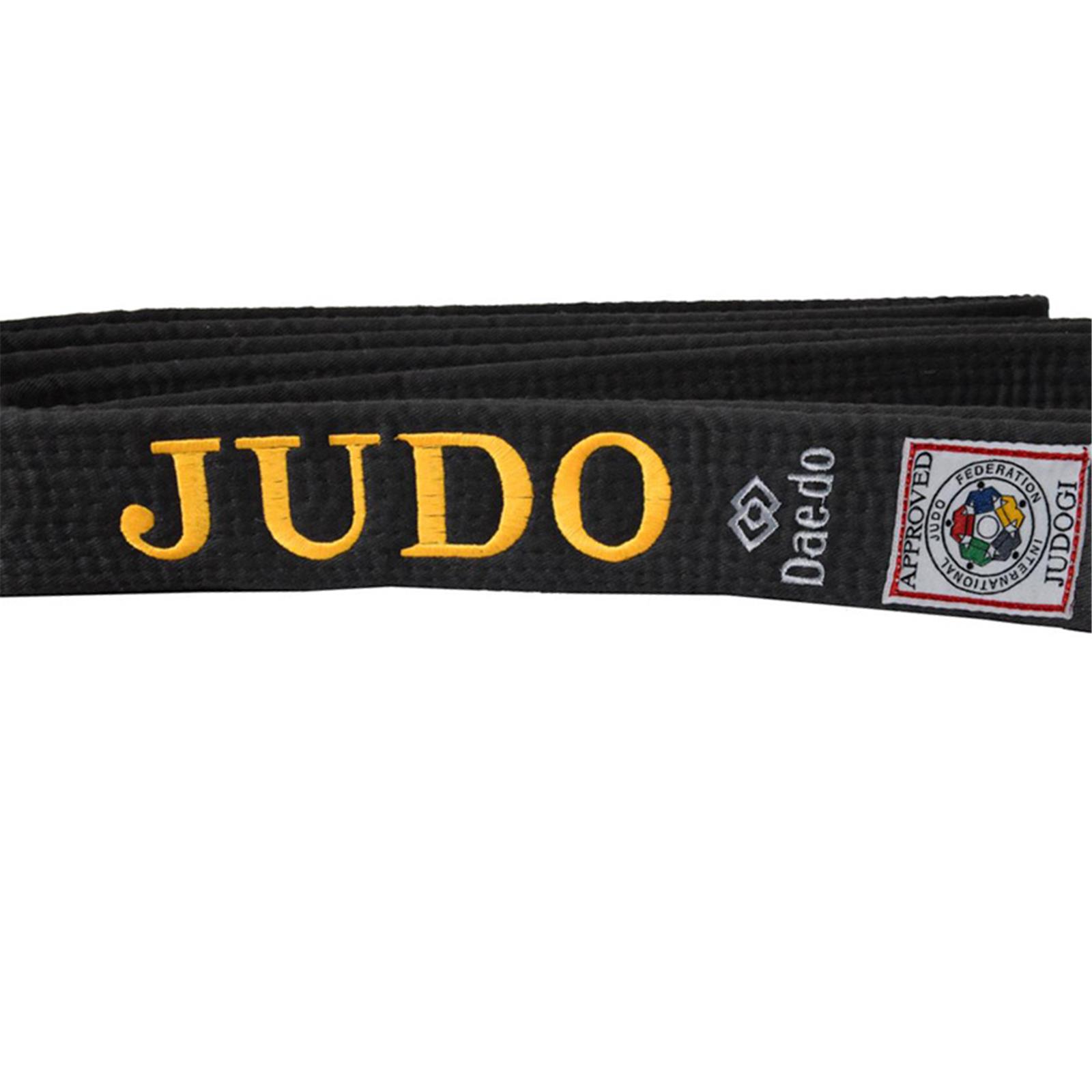 Dae Do Cintura Nera Ricamo Judo Omologata IJF (290cm - NERO)