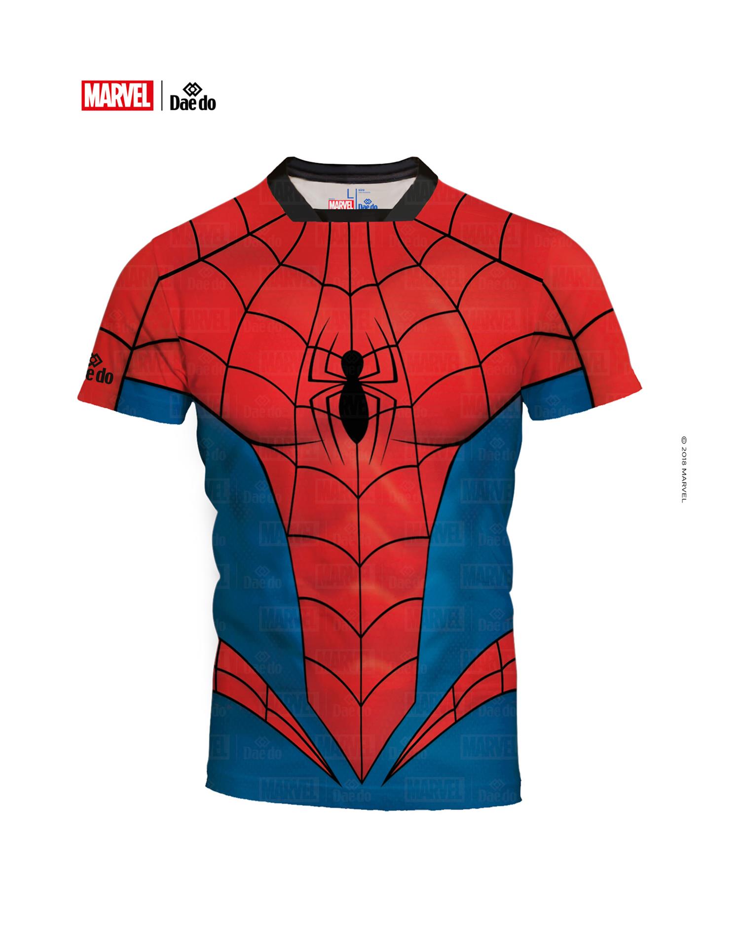 Dae Do Maglietta Spider-Man Full Print Slim Fit (8 - ROSSO - BLU)