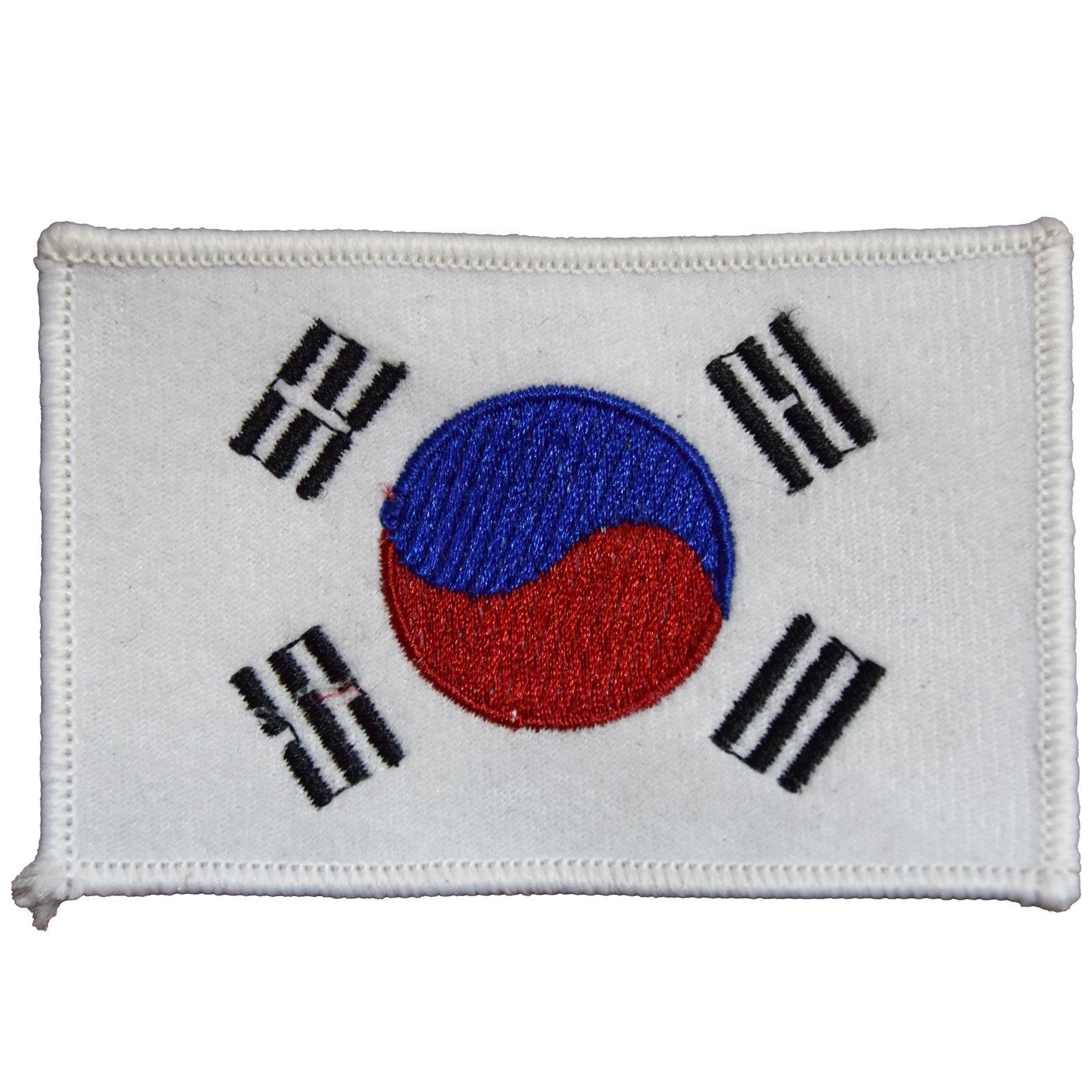 Dae Do Toppa con emblema Korea (9 * 6 cm - BIANCO)